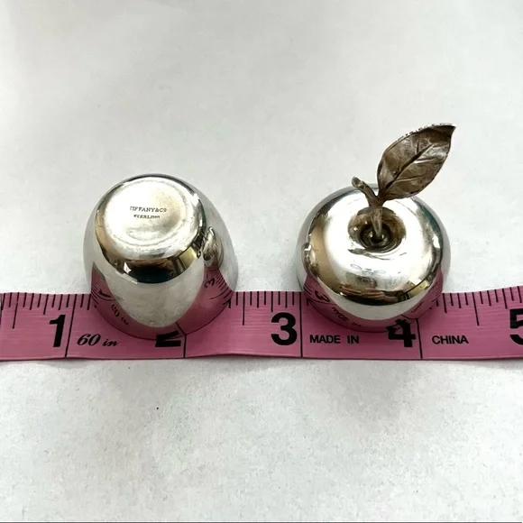 Vintage Tiffany & Co. apple trinket jewelry pill box lidded - Picture 7 of 16